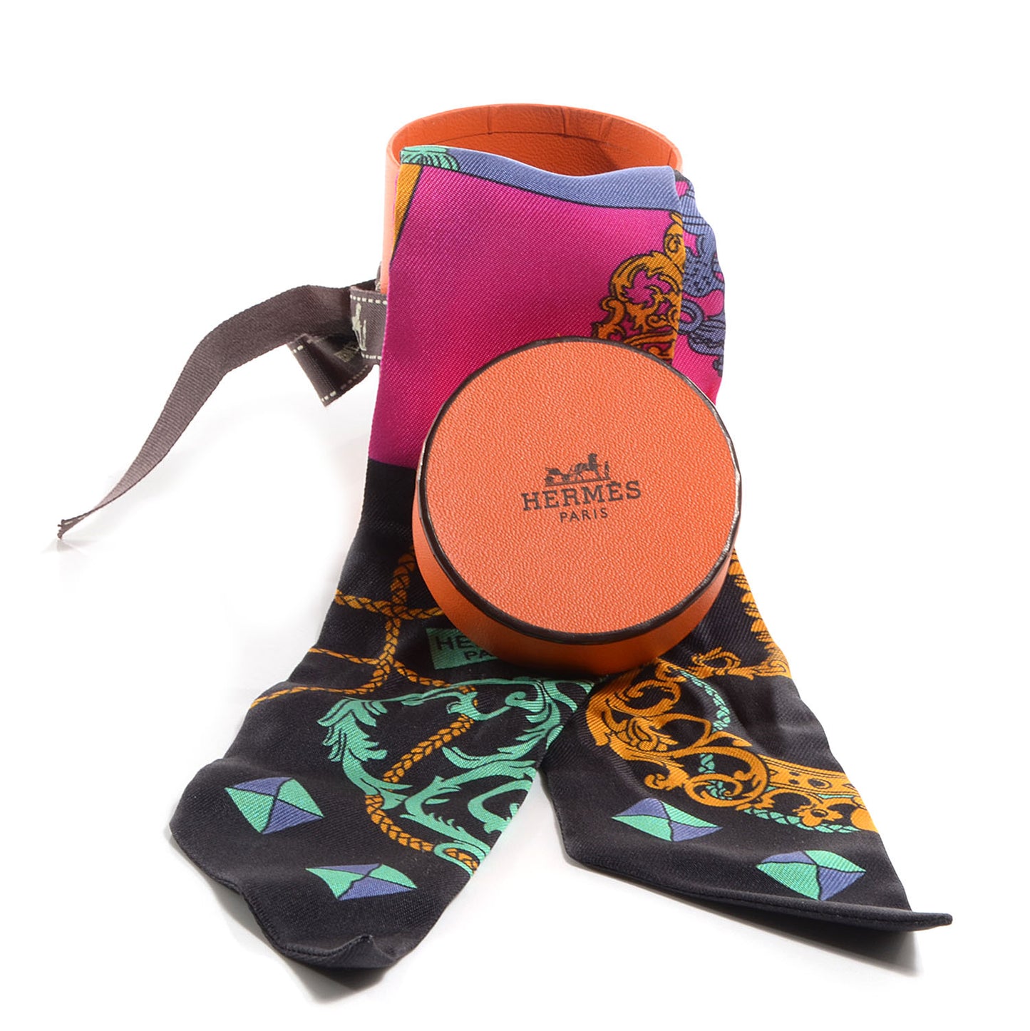 Silk Tours de Cles Twilly Noir Fuchsia Vert