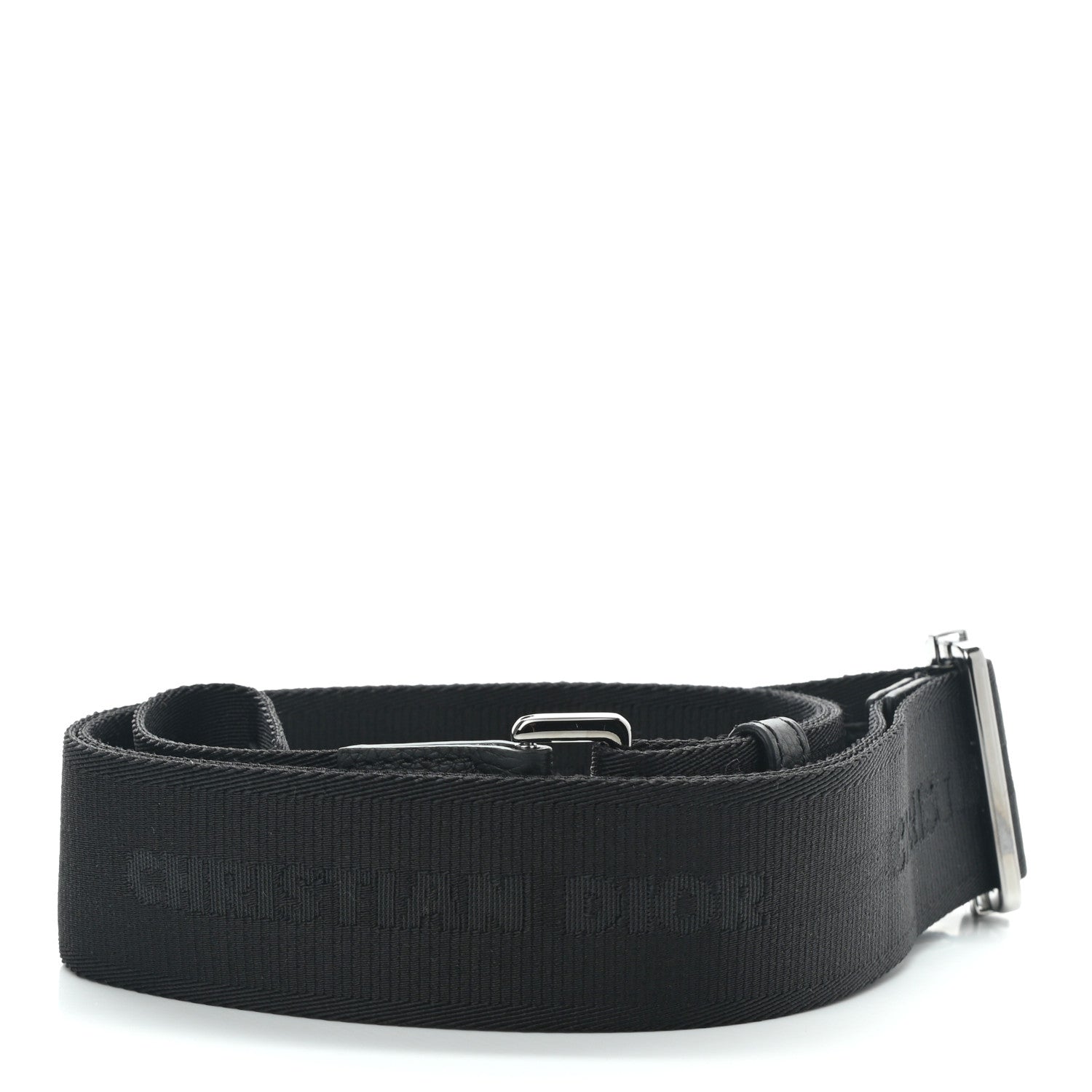 Christian Dior Canvas Embroidered Shoulder Strap Black 2 of 4