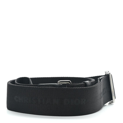 Christian Dior Canvas Embroidered Shoulder Strap Black 2 of 4