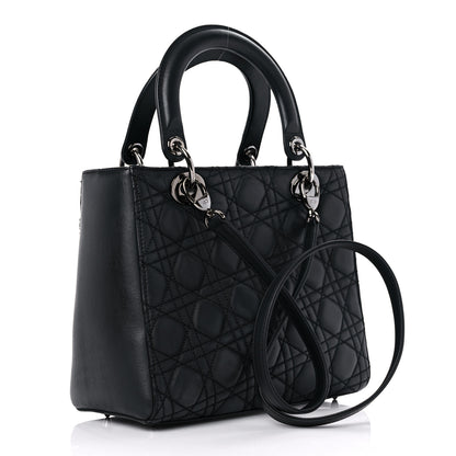Christian Dior Calfskin Cannage Medium Anselm Reyle Lady Dior Black 3 of 13
