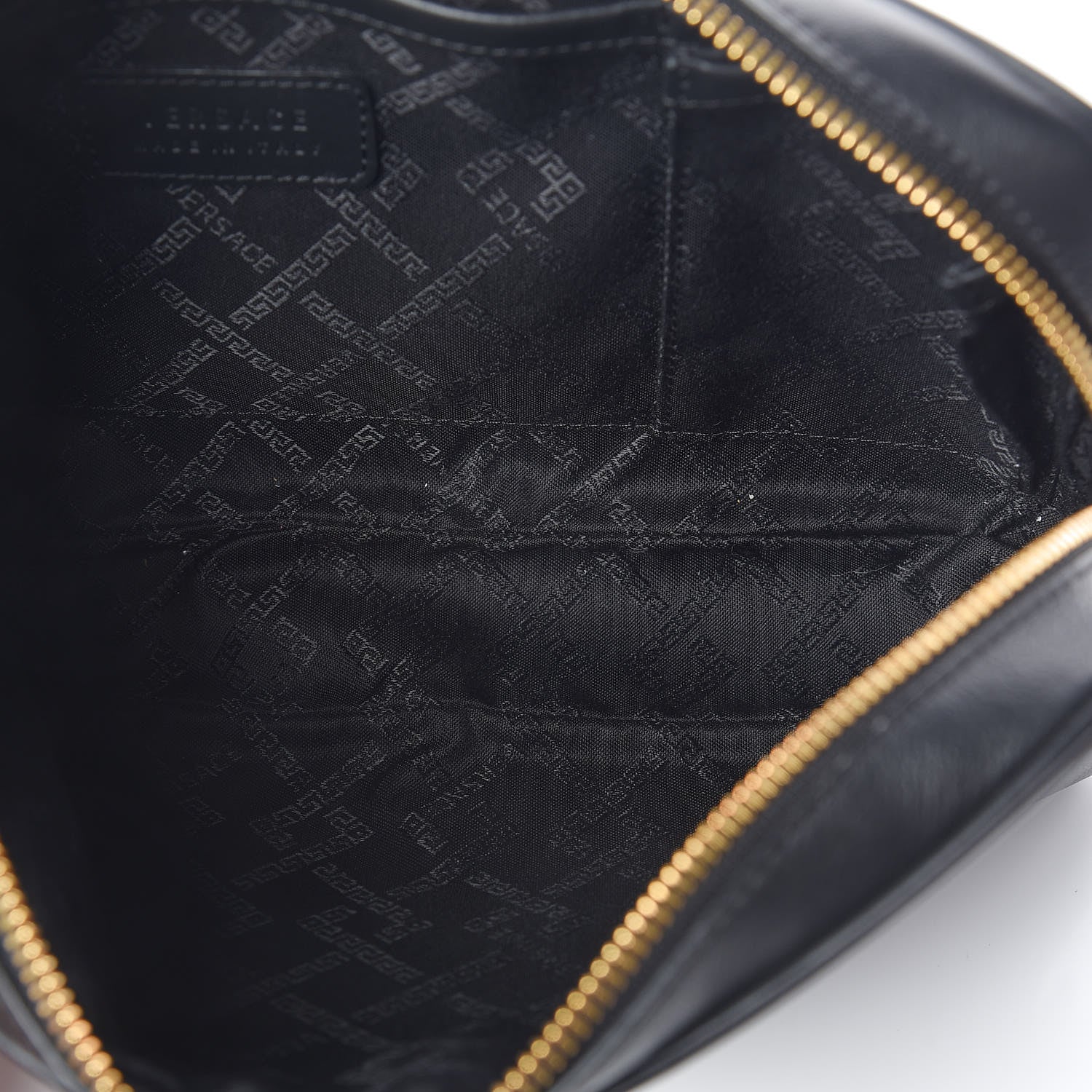 Versace Calfskin Medusa Head Wrist Pochette Black 5 of 8