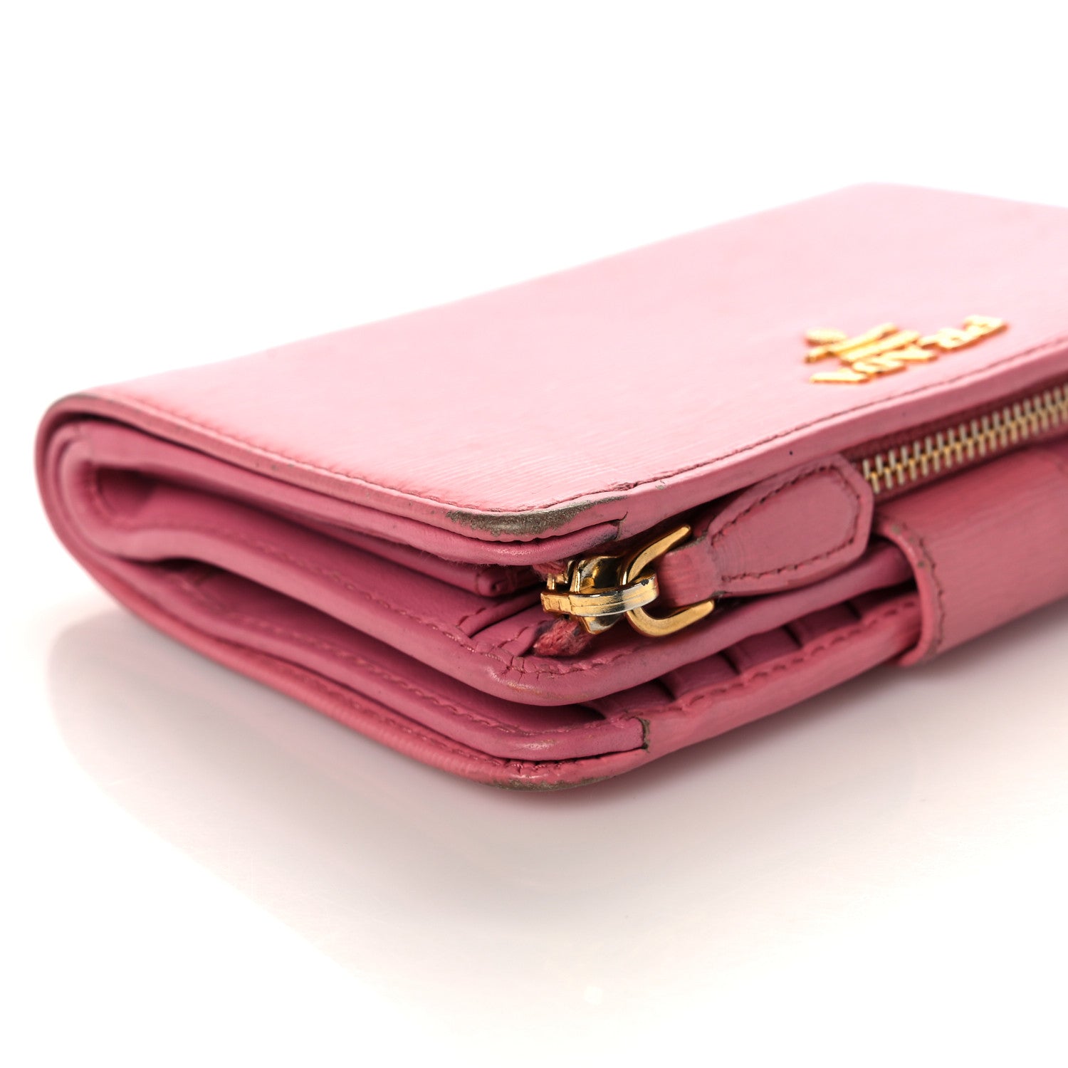 Prada Vitello Move Compact Wallet Geranio 10 of 19