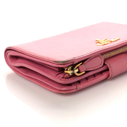 Prada Vitello Move Compact Wallet Geranio 10 of 19