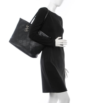 Chanel Grained Calfskin Shopping Fever Tote Black 2 of 11