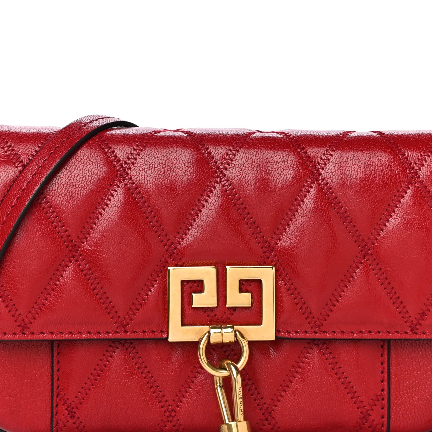 Goatskin Quilted GV3 Mini Pocket Convertible Bag Vermillon
