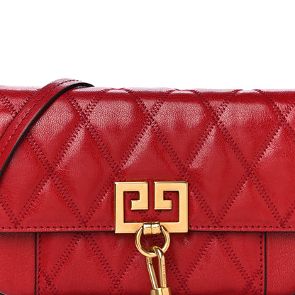 Givenchy Goatskin Quilted GV3 Mini Pocket Convertible Bag Vermillon 7 of 14