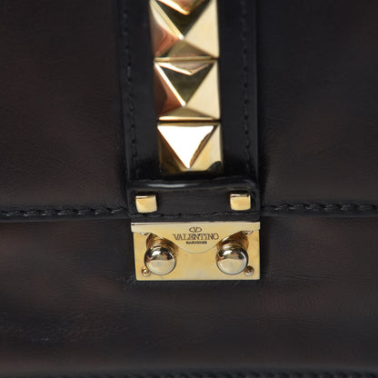 Valentino Garavani Vitello Medium Glam Lock Rockstud Flap Black 9 of 19