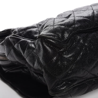 Chanel Crumpled Grained Calfskin Quilted Large Shiva Flap Black 11 of 12