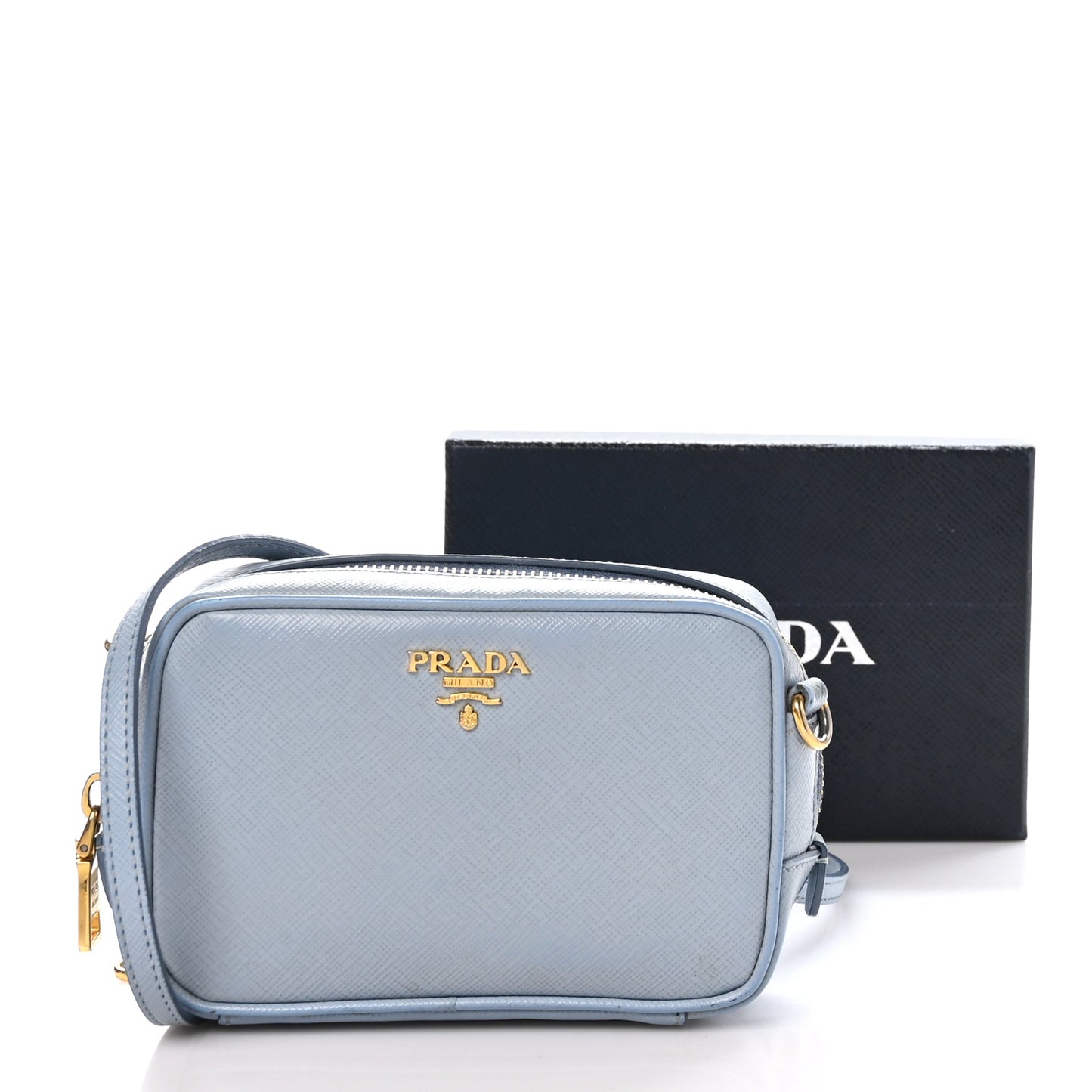 Saffiano Mini Camera Crossbody Bag Astrale