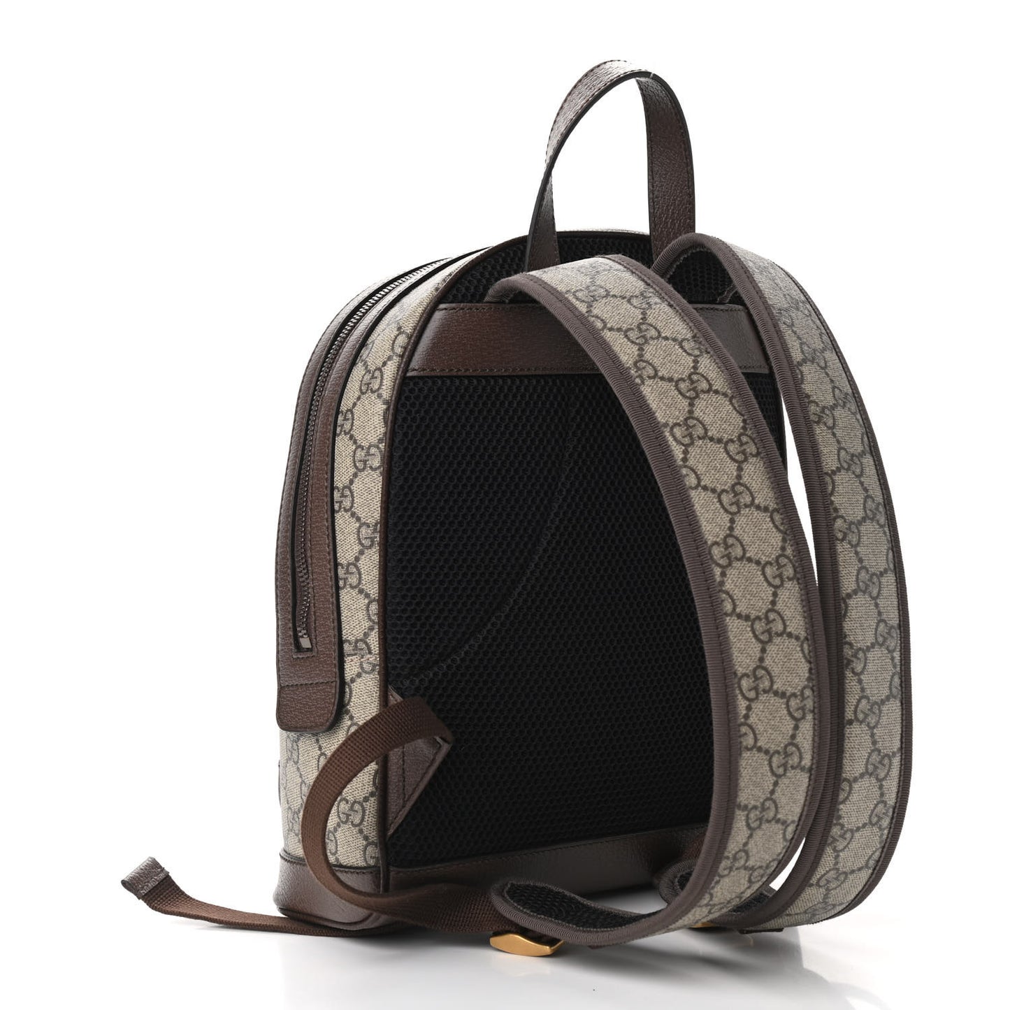 GG Supreme Monogram Calfskin Web Small Ophidia Day Backpack Beige Ebony New Acero