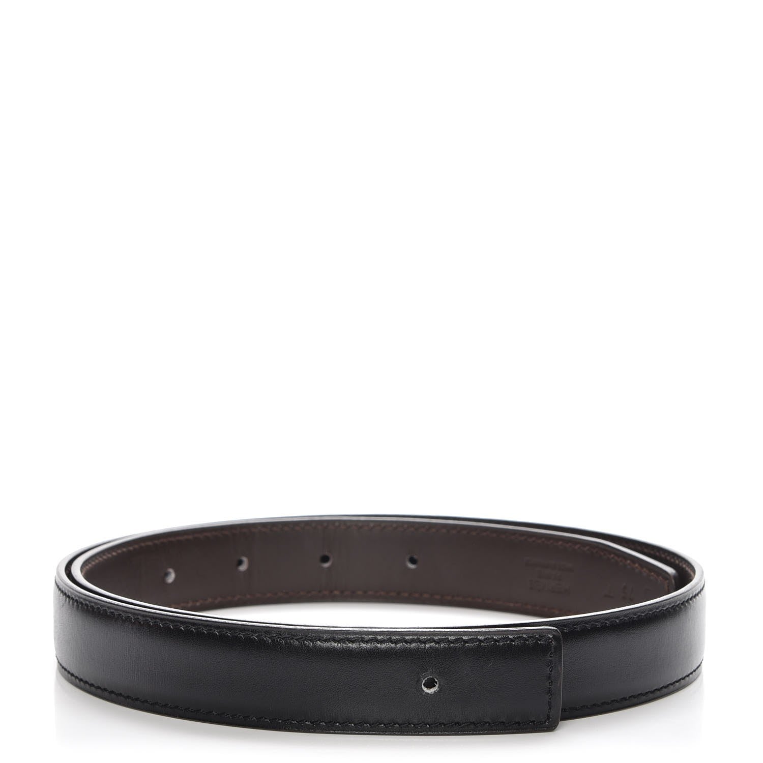 Hermes Box Chamonix 24mm Belt Strap 75 Black Chocolate 1 of 7