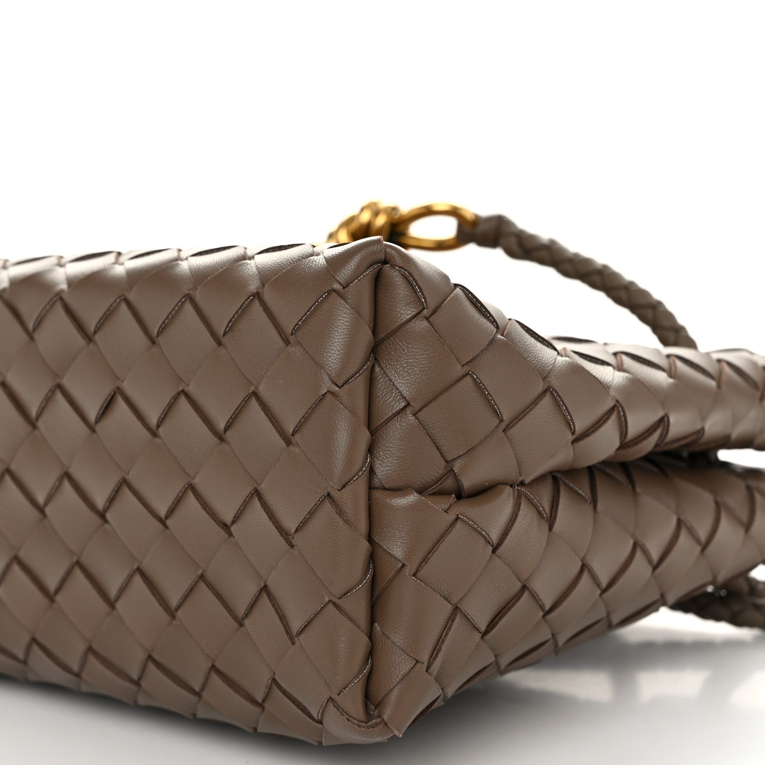 Bottega Veneta Nappa Intrecciato Small Andiamo Shoulder Bag Taupe Grey 9 of 9