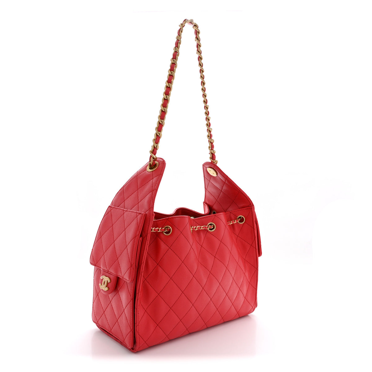 Chanel Caviar Quilted Small Chanel 25 Handbag Dark Red 3 of 11