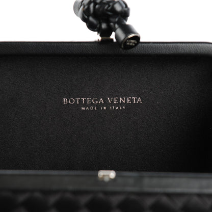 Bottega Veneta Satin Intreccio Impero Knot Clutch Black 6 of 6