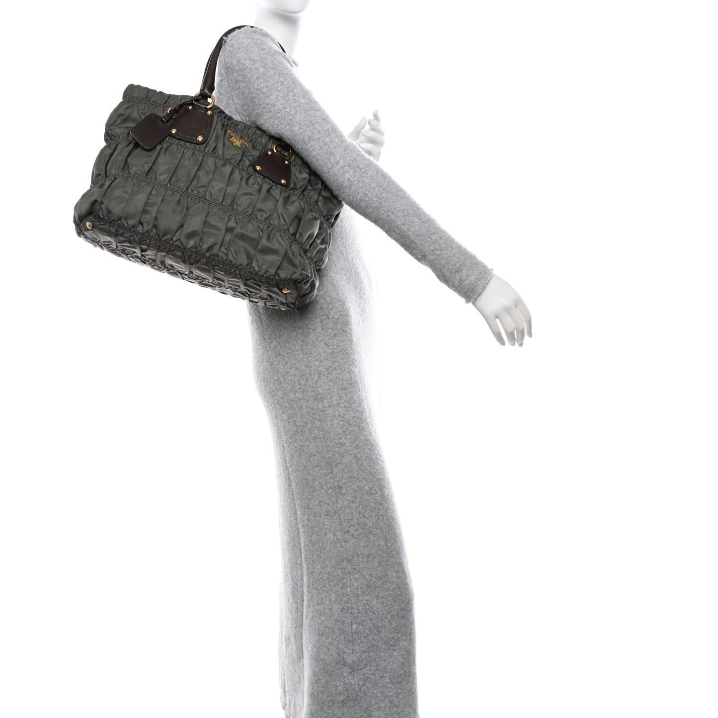 Tessuto Nylon Gaufre Tote Militare