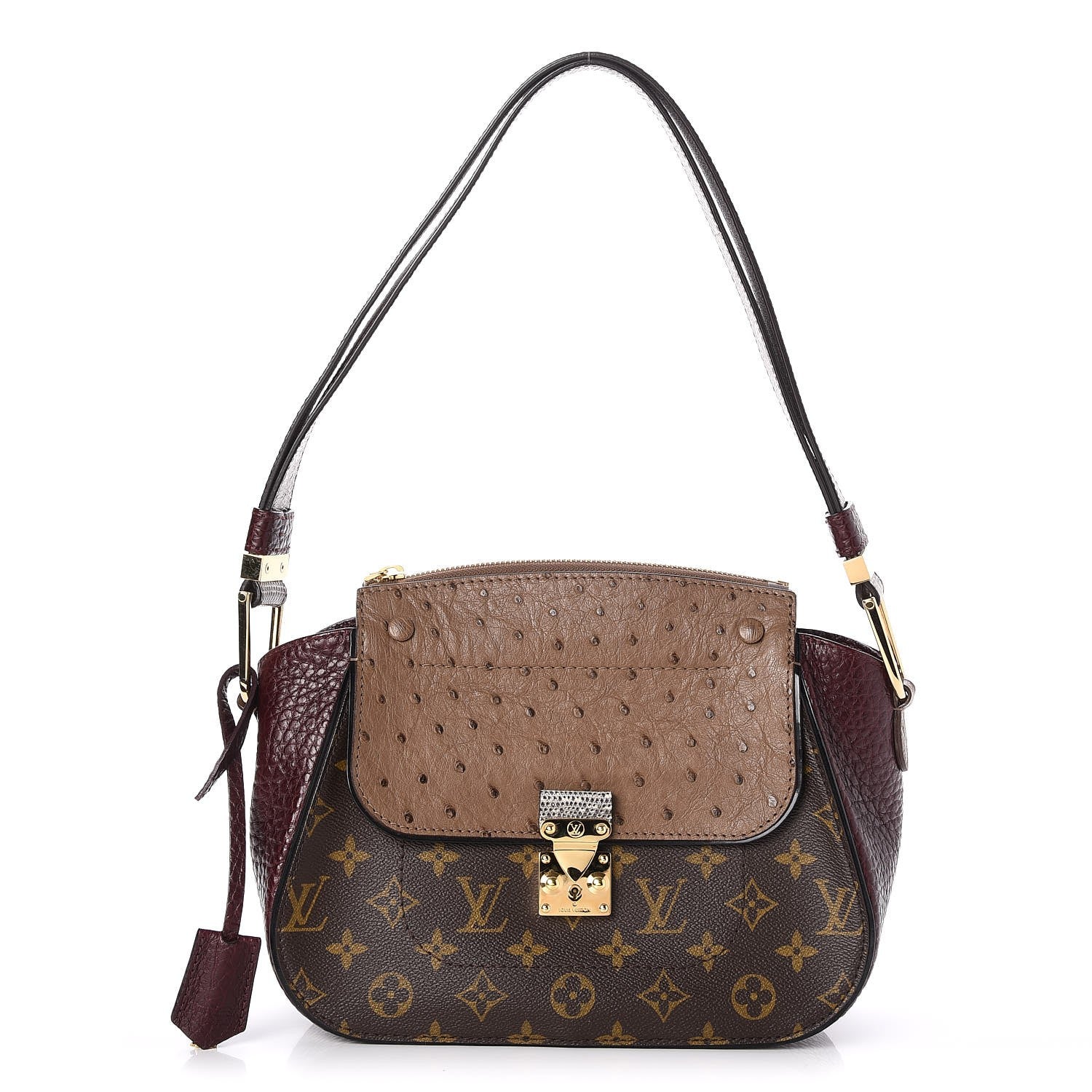 Louis Vuitton Ostrich Lizard Exotique Majestueux Shoulder Bag Bordeaux 1 of 6