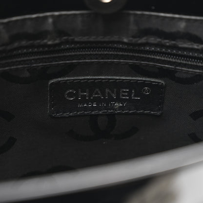 Chanel Patent Pony Hair Small Pocket Tote Black White 6 of 10