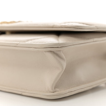 Chanel Lambskin Quilted Chanel 19 Wallet On Chain WOC Light Beige 10 of 11