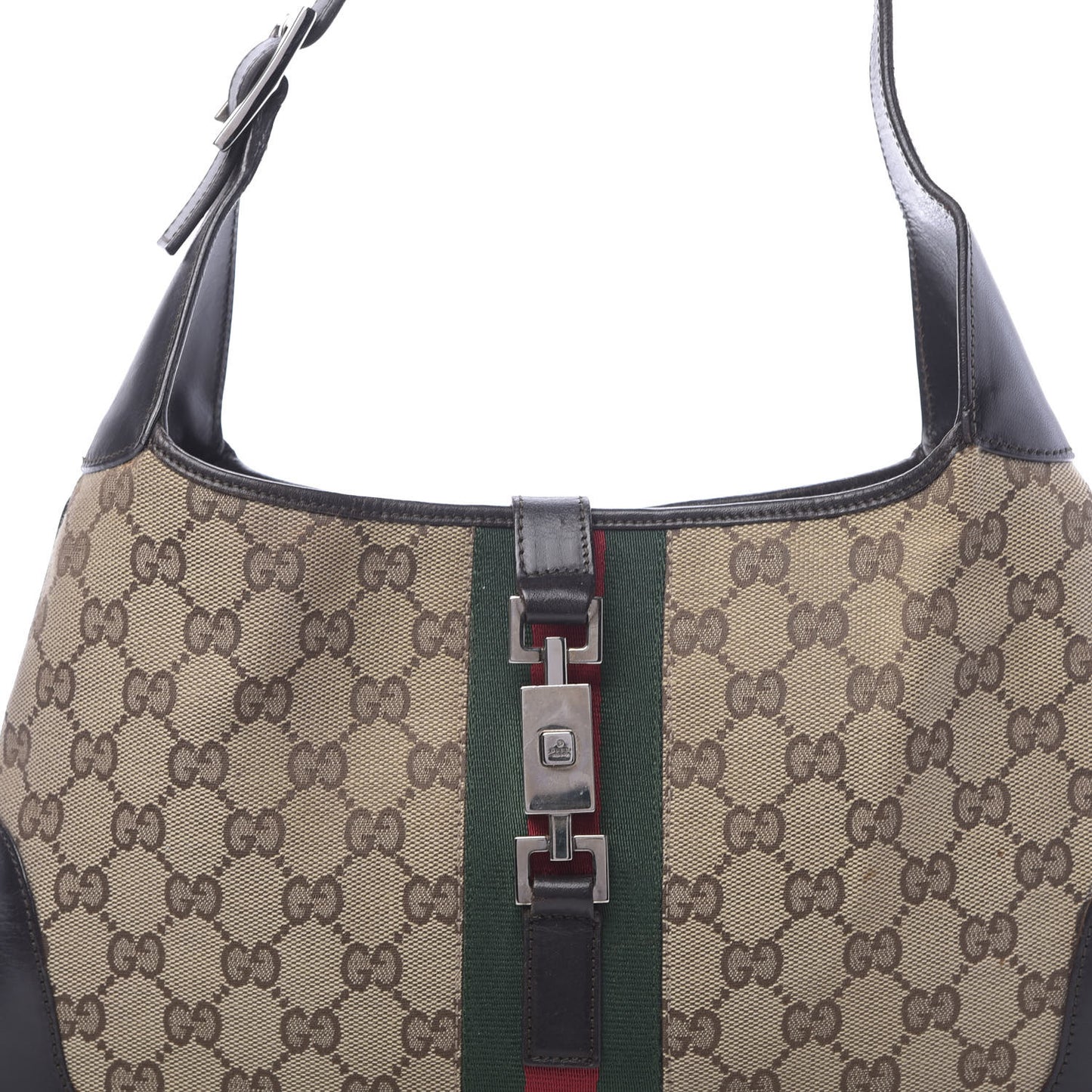 Monogram Web Jackie O Hobo Dark Brown
