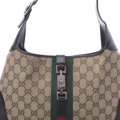 Gucci Monogram Web Jackie O Hobo Dark Brown 11 of 11