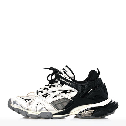 Balenciaga Rubber Mesh Bi-Color Mens Track.2 Open Sneakers 43 Black White 1 of 10