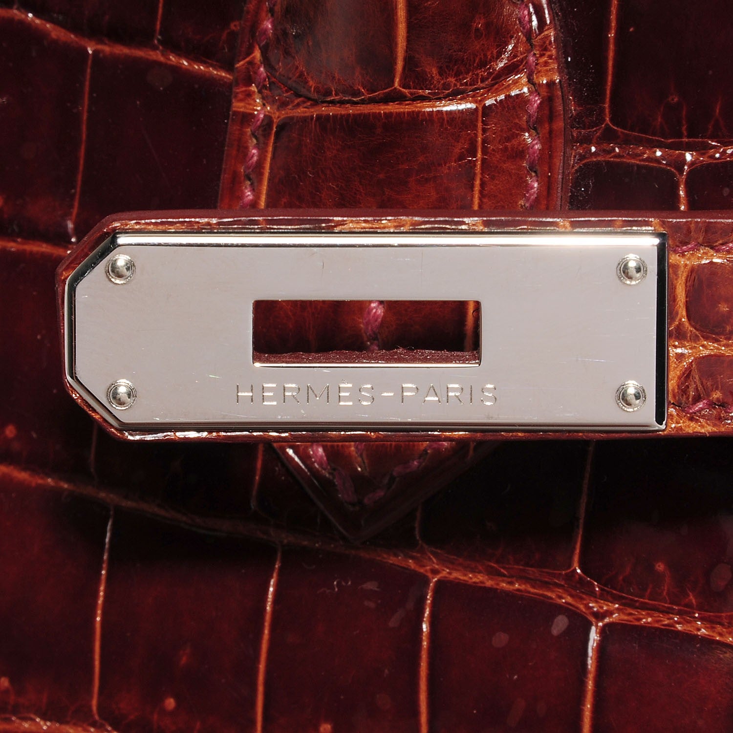 Hermes Shiny Porosus Crocodile Birkin 35 Miel 11 of 29