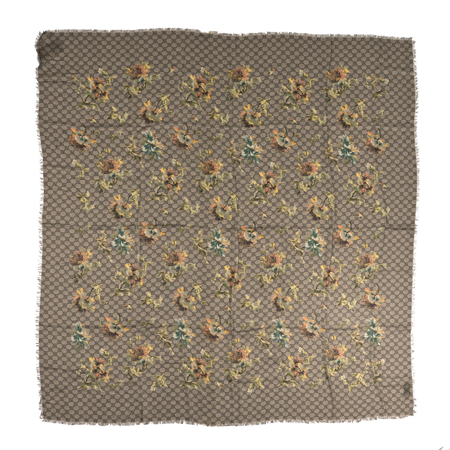 Gucci Silk Monogram Dusty Carnation Shawl Beige 1 of 3