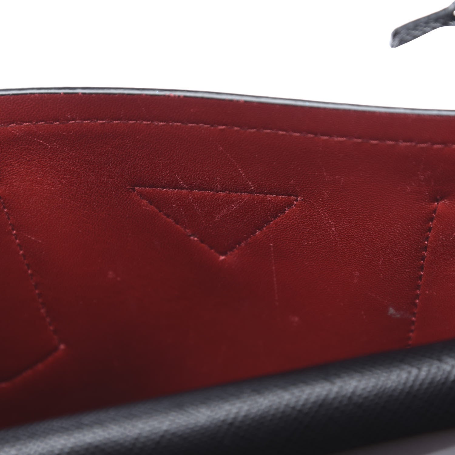 Prada Saffiano Cuir Small Double Bag Black Fuoco 10 of 10