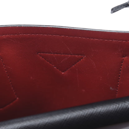Prada Saffiano Cuir Small Double Bag Black Fuoco 10 of 10