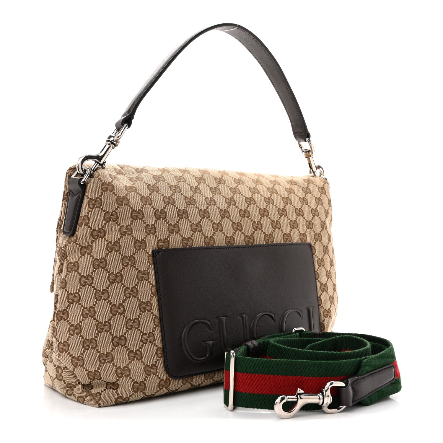 Gucci GG Monogram Large Crossbody Bag Dark Brown 3 of 13