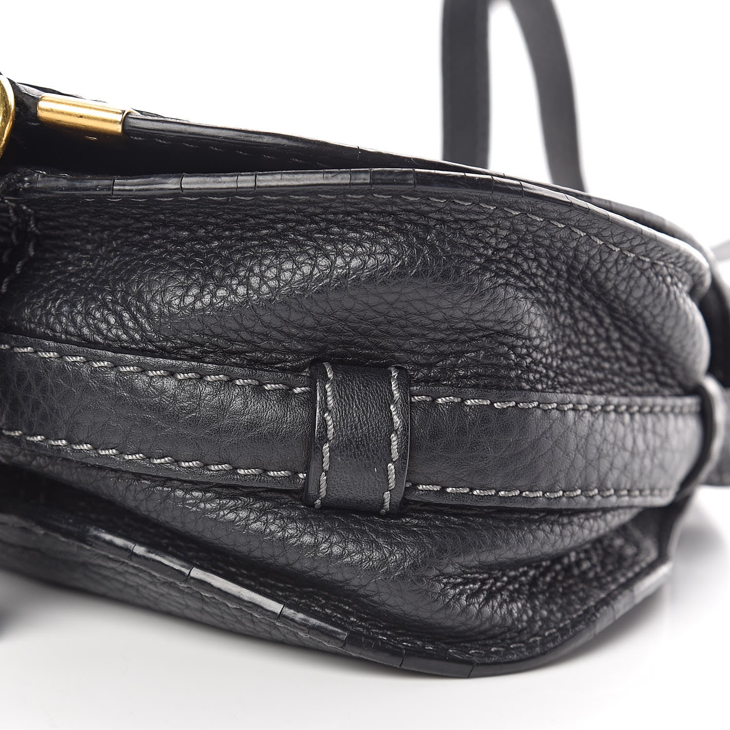 Chloe Calfskin Mini Marcie Round Crossbody Bag Black 9 of 13