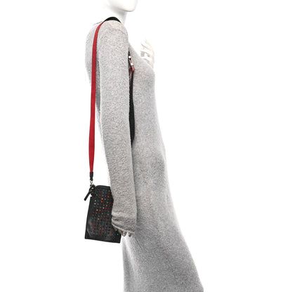 Christian Louboutin Calfskin Spikes Loubilab Crossbody Bag Black 2 of 11