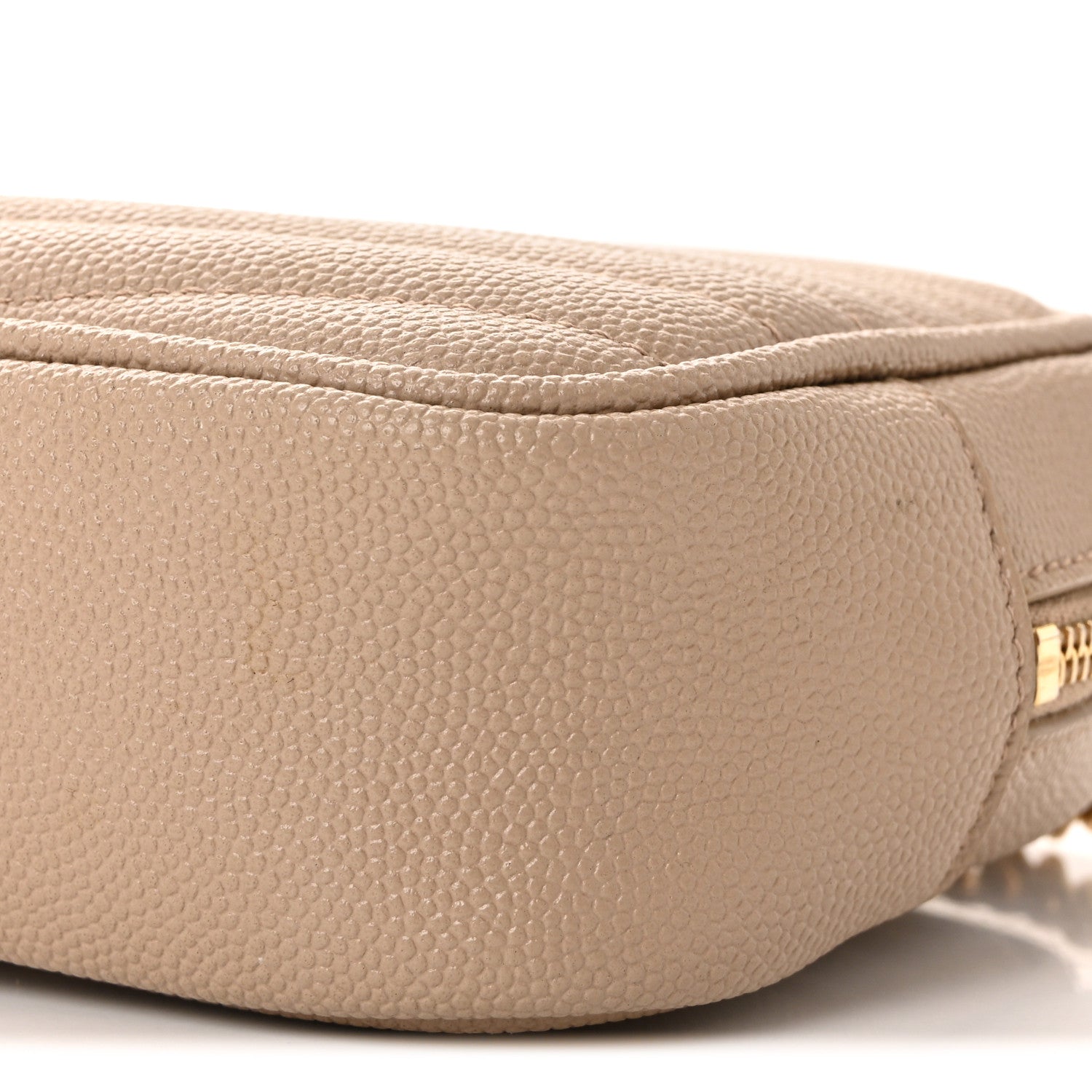 Saint Laurent Grain De Poudre Matelasse Monogram Mini Lou Camera Bag Dark Beige 9 of 11