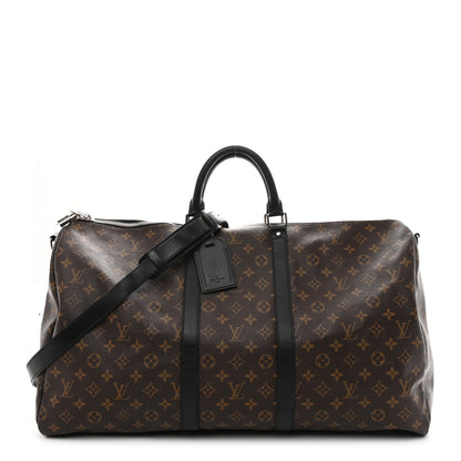 Louis Vuitton Monogram Macassar Keepall Bandouliere 55 1 of 9