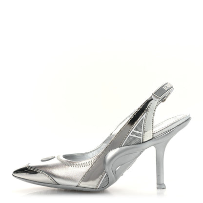 Louis Vuitton Metallic Lambskin Archlight Slingback Pumps 37 Argent 1 of 12