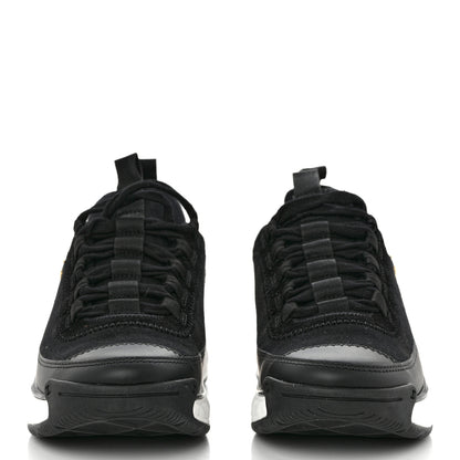 Chanel Velvet Calfskin Mixed Fibers CC Sneakers 35.5 Black 2 of 9