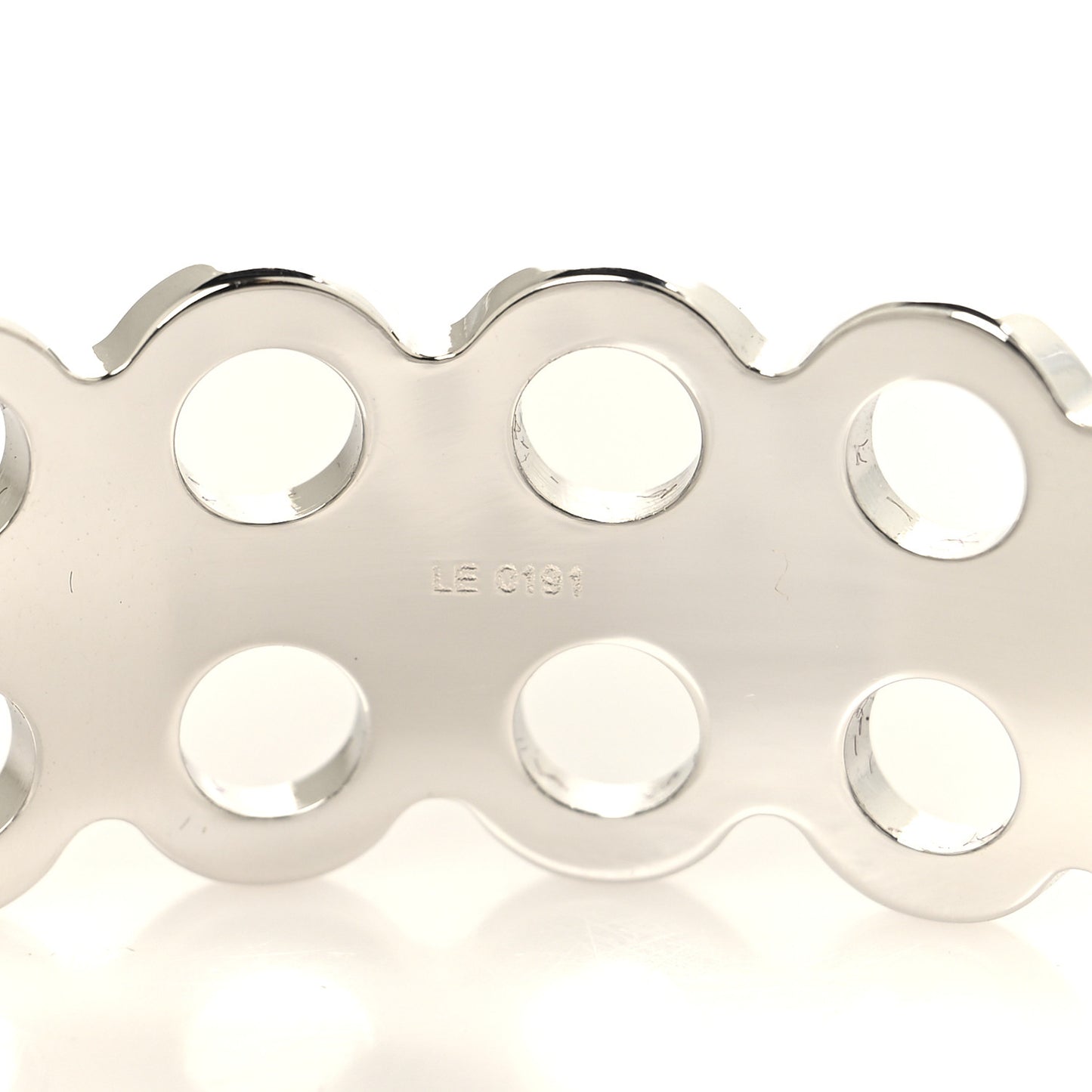 Metal Pearl Narrow Hide and Seek Bracelet M Silver
