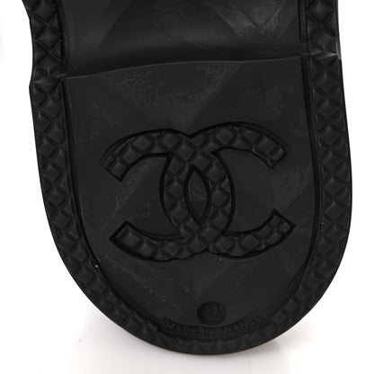 Chanel Caoutchouk CC High Boots 38 Black 7 of 9