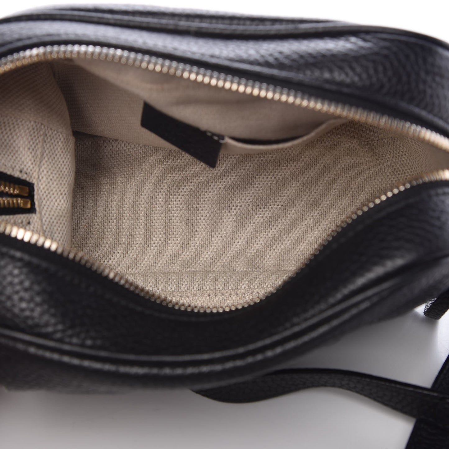 Pebbled Calfskin Small Soho Disco Bag Black