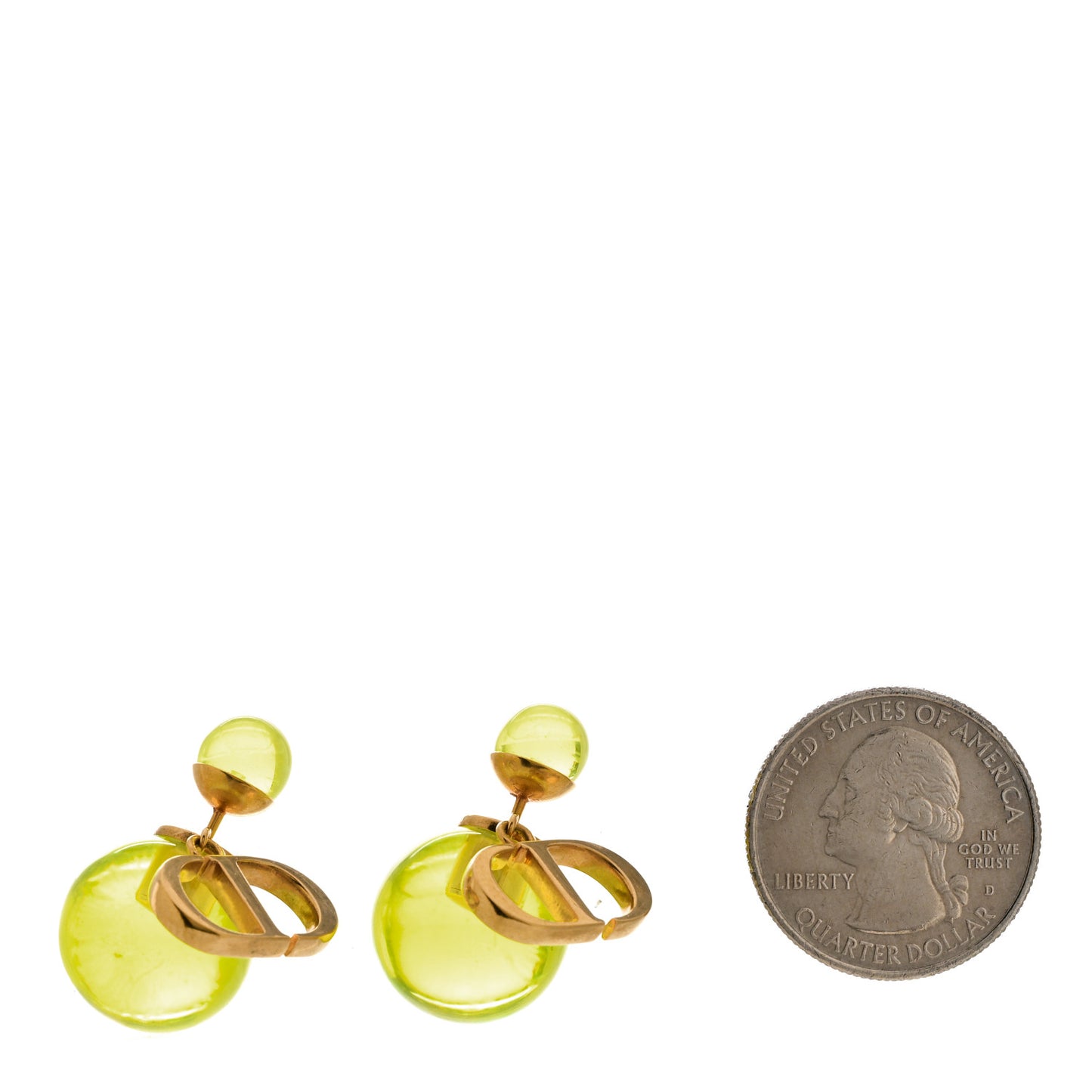 Metal Resin CD Tribales Earrings Translucent Green