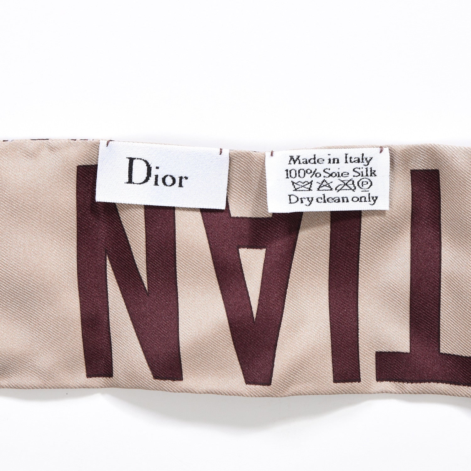 Christian Dior Silk Oblique Mitzah Scarf Bordeaux 5 of 5