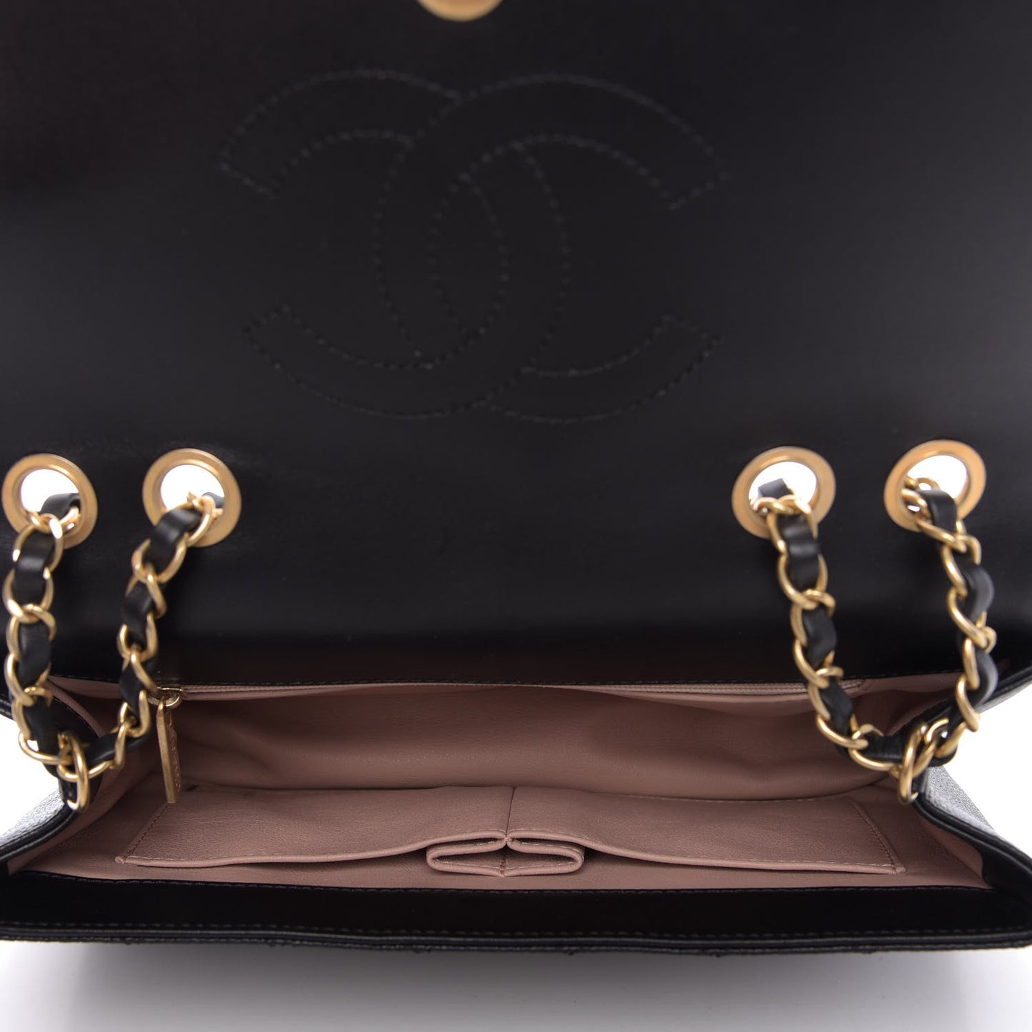Caviar Quilted Medium CC Filigree Flap Black