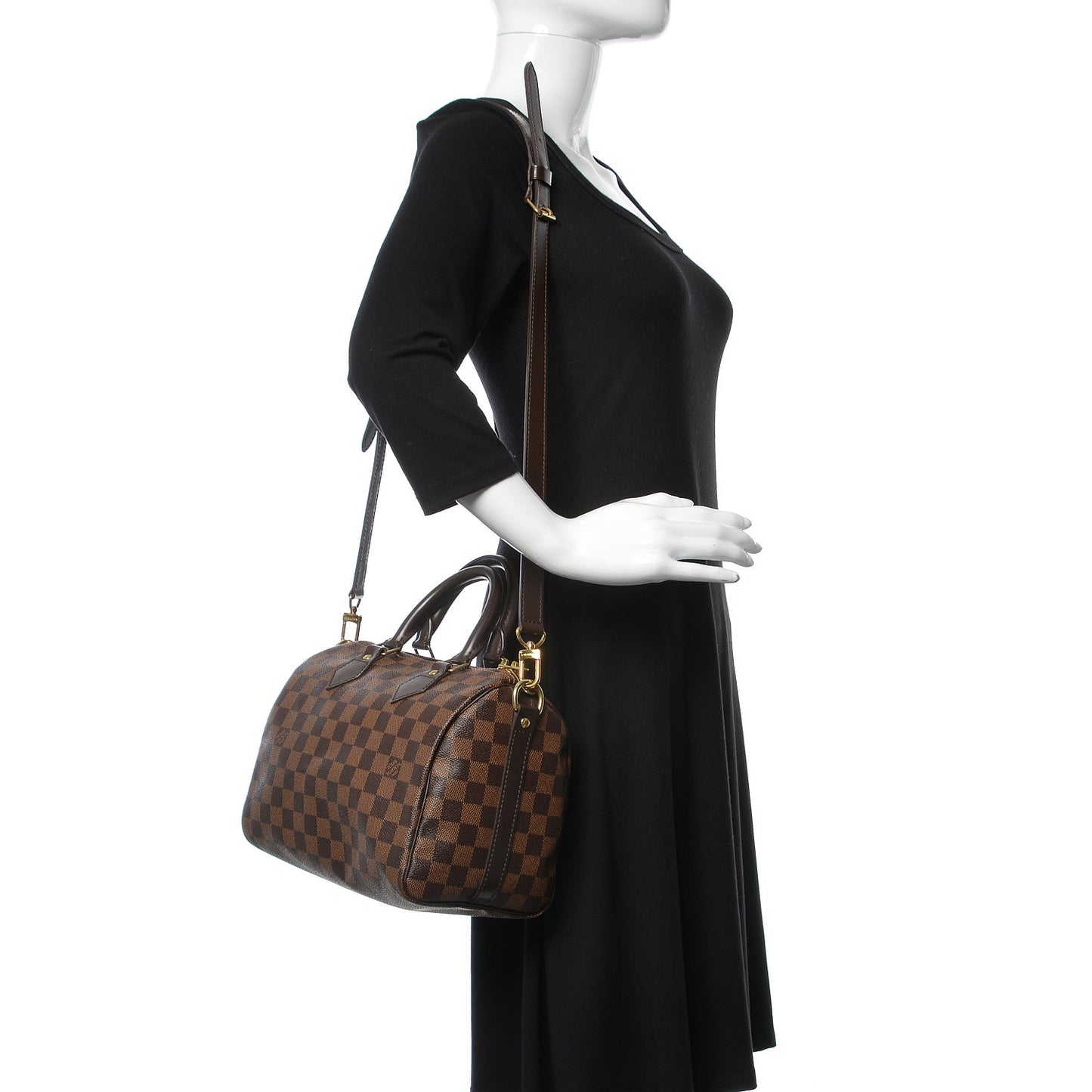 Damier Ebene Speedy Bandouliere 25