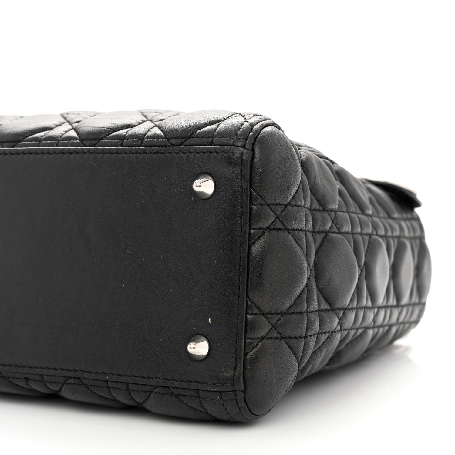 Christian Dior Lambskin Cannage Medium Lady Dior Black 10 of 10