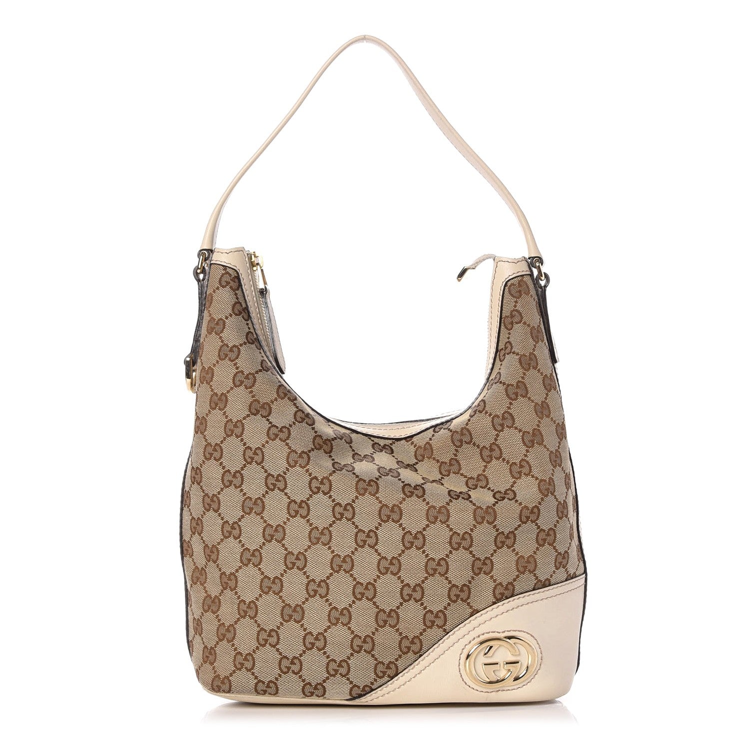 Gucci Monogram Medium New Britt Hobo Off White 1 of 12