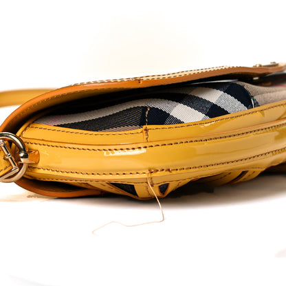 Burberry Patent Lilford Check Crossbody Bag Yellow 12 of 17
