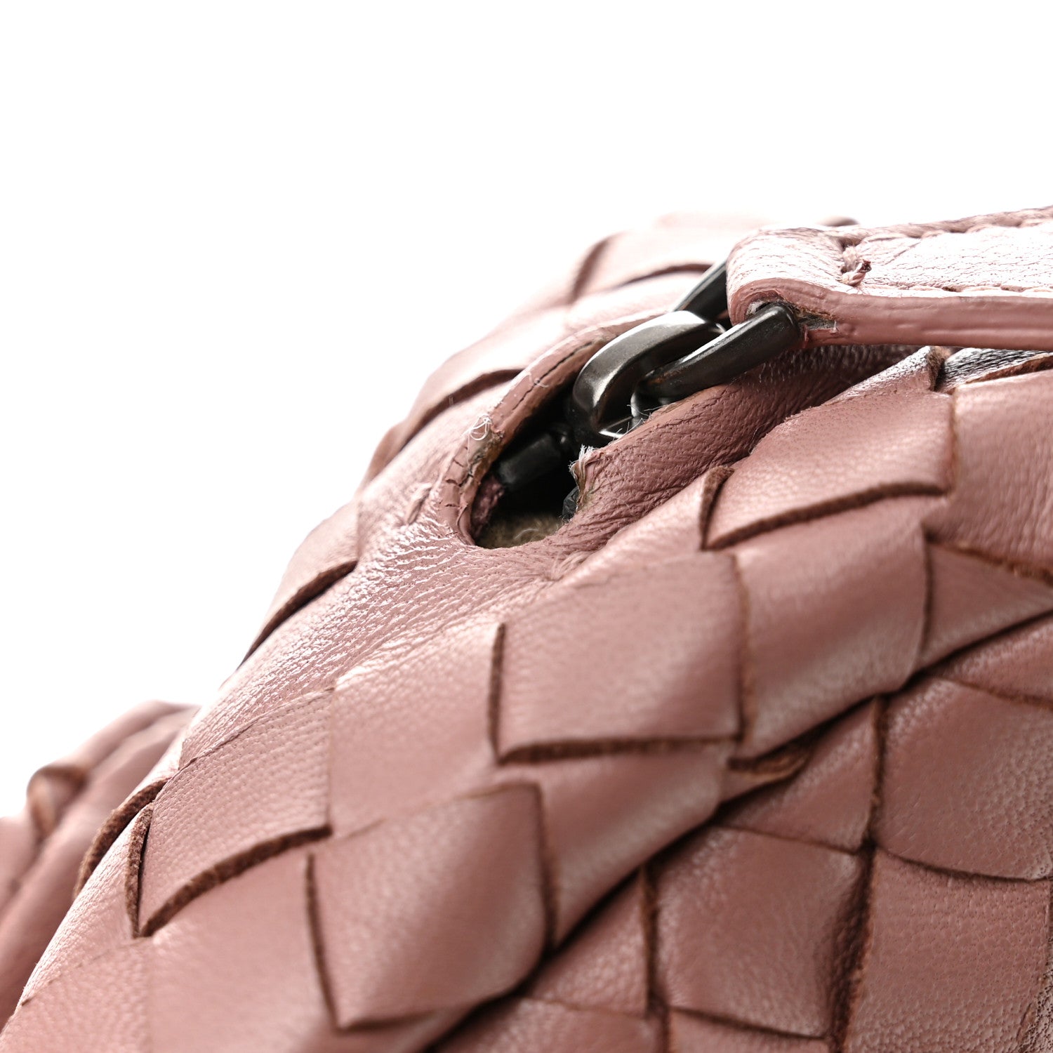 Bottega Veneta Nappa Intrecciato Small Chain Crossbody Dusty Rose 16 of 18
