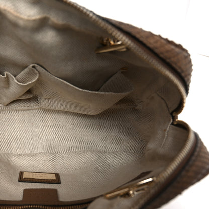 Gucci Snakeskin Small Soho Bowler Brown 4 of 10