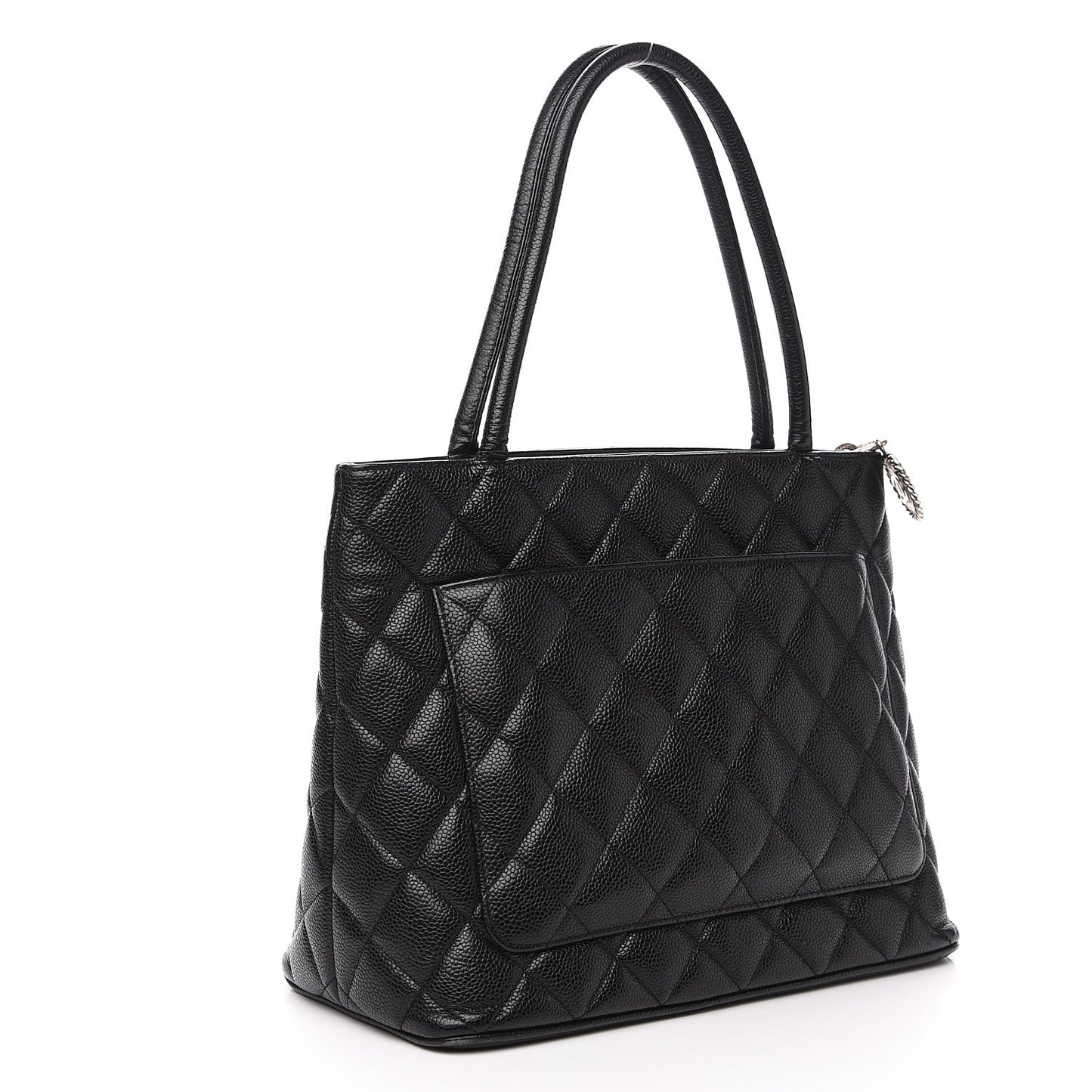 Caviar Quilted Medallion Tote Black