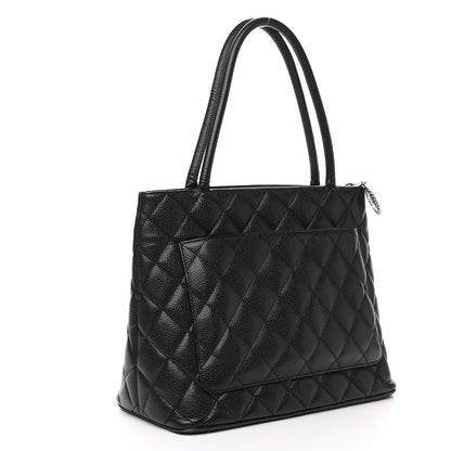 Chanel Caviar Quilted Medallion Tote Black 2 of 14